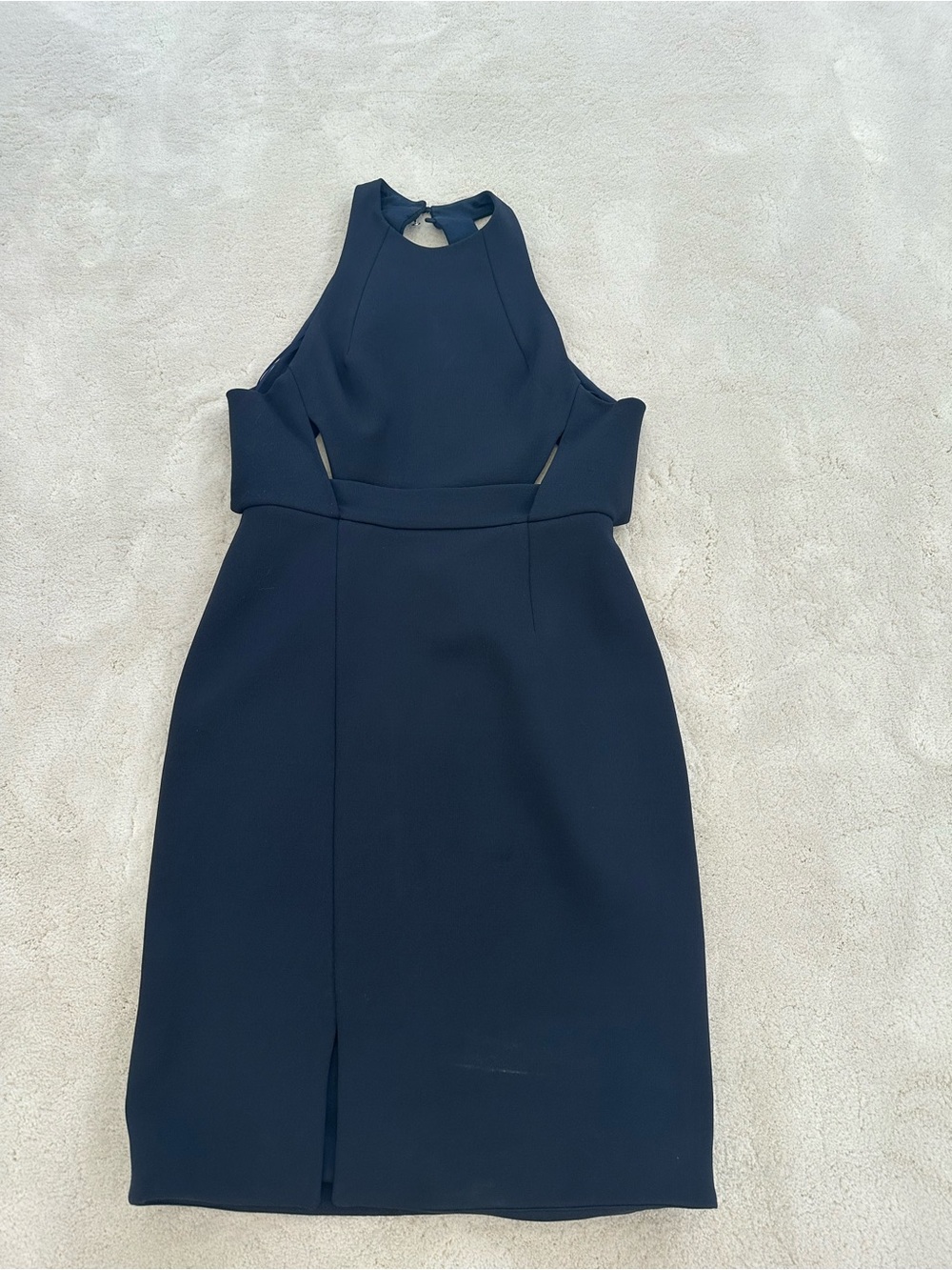 NICHOLAS Navy One-Shoulder Cutout Sheath Dress